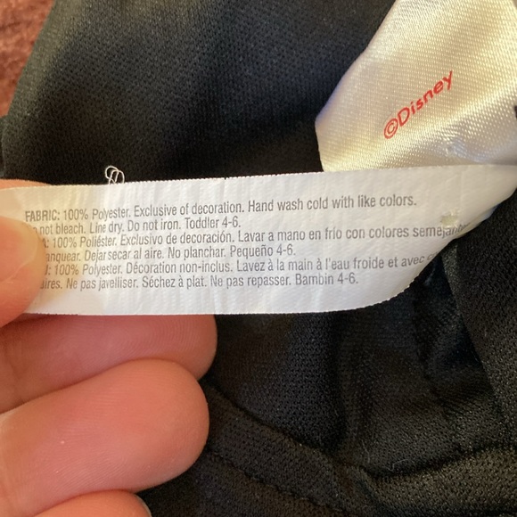 Kids Disney Mickey Mouse black red hooded costume size 4-6 - Picture 9 of 9